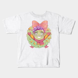 Ashton Christmas wreath Kids T-Shirt